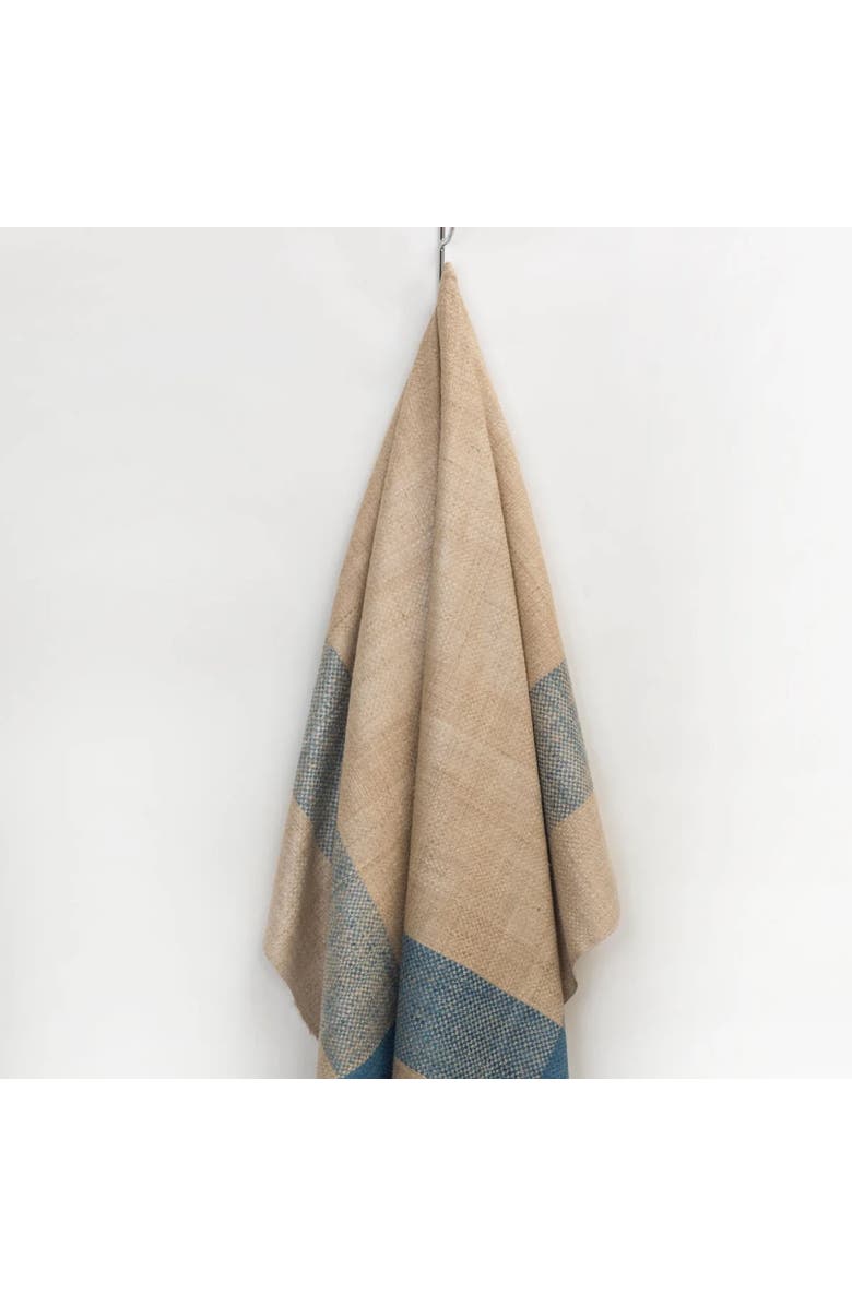 Sustainable Threads Border Handwoven Silk Throw, Alternate, color, Indigo