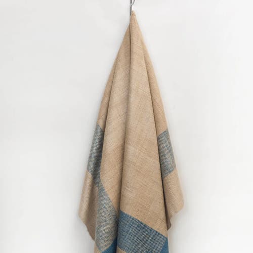 Sustainable Threads Border Handwoven Silk Throw In Purple