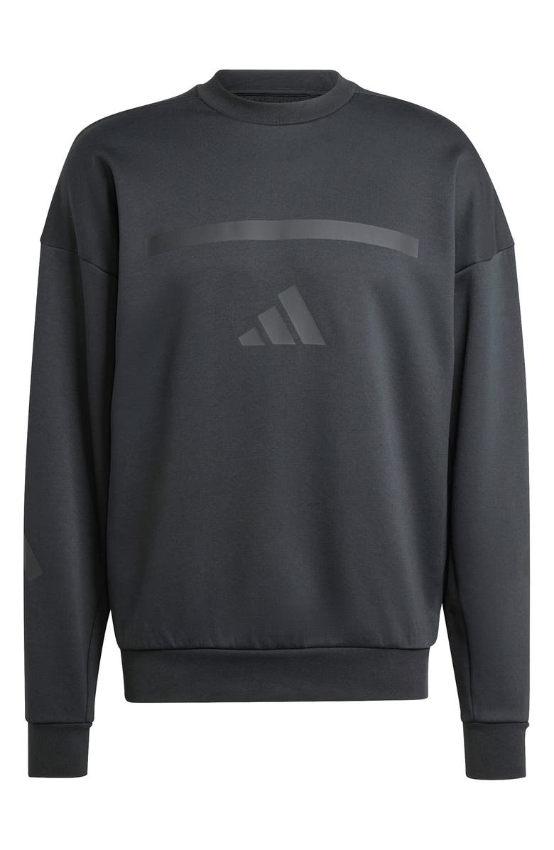 adidas Z.N.E. Crewneck Sweatshirt, Alternate, color, Black