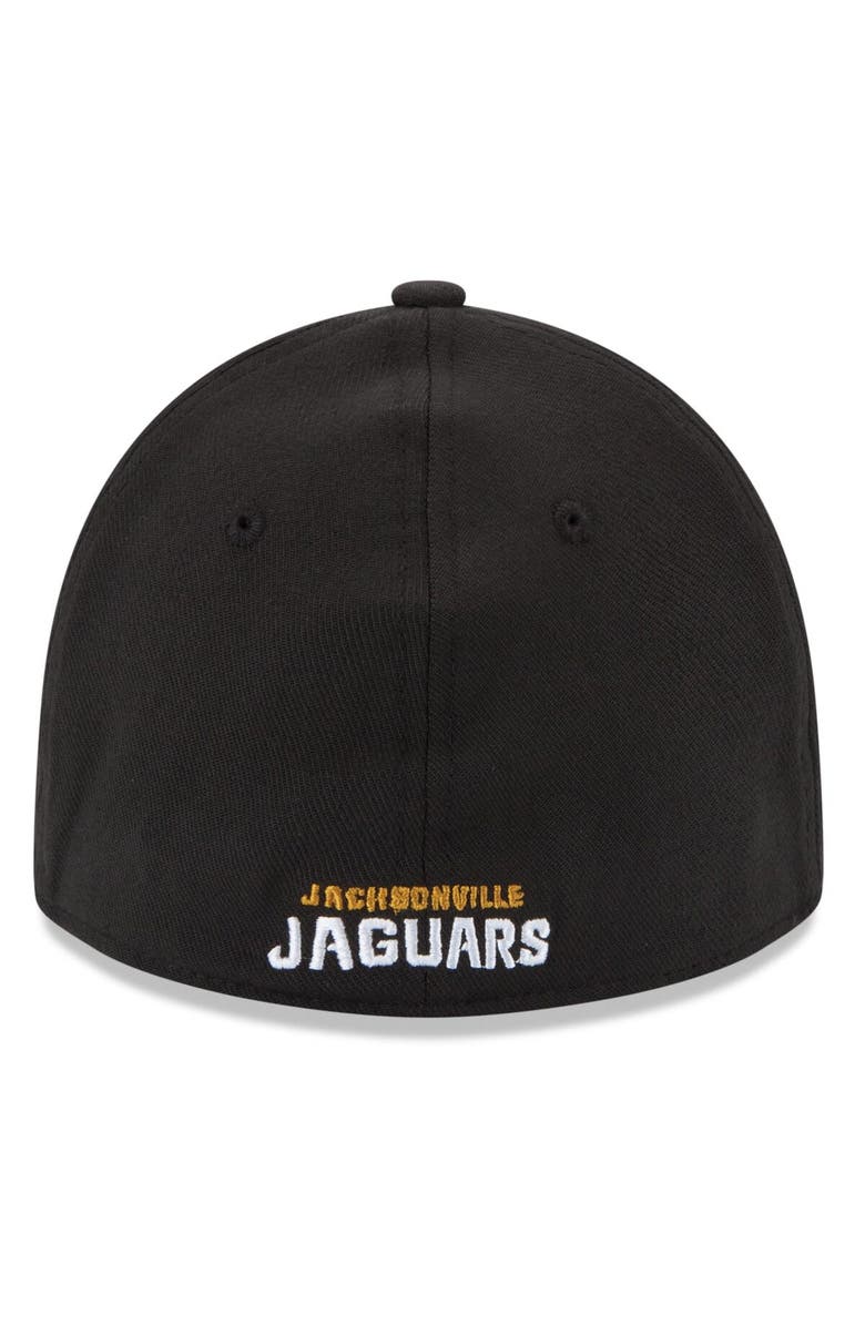 New Era Jacksonville Jaguars New Era 39THIRTY Team Classic Flex Hat - Black, Alternate, color, Black