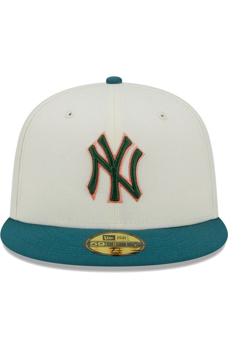 New Era Men's New Era Cream New York Yankees Chrome 59FIFTY Fitted Hat, Alternate, color, Cream