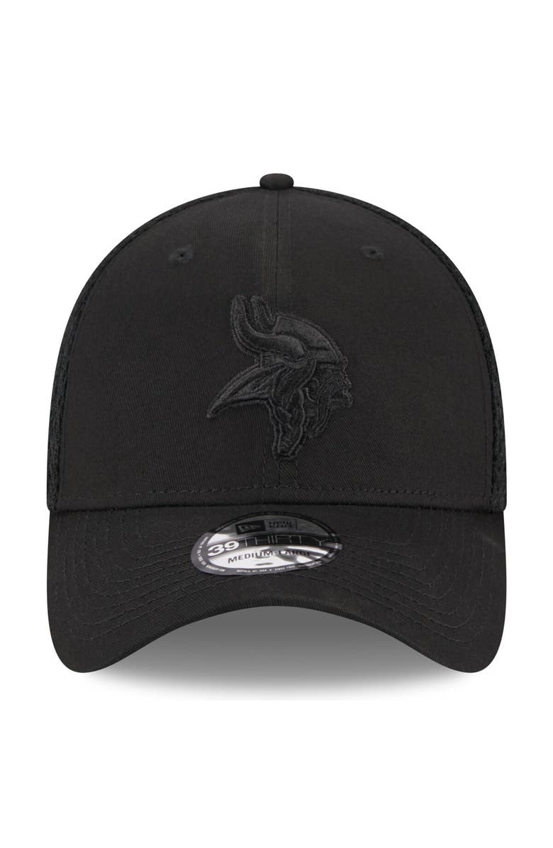 New Era Men's New Era Black  Minnesota Vikings  Main Neo 39THIRTY Flex Hat, Alternate, color, 
