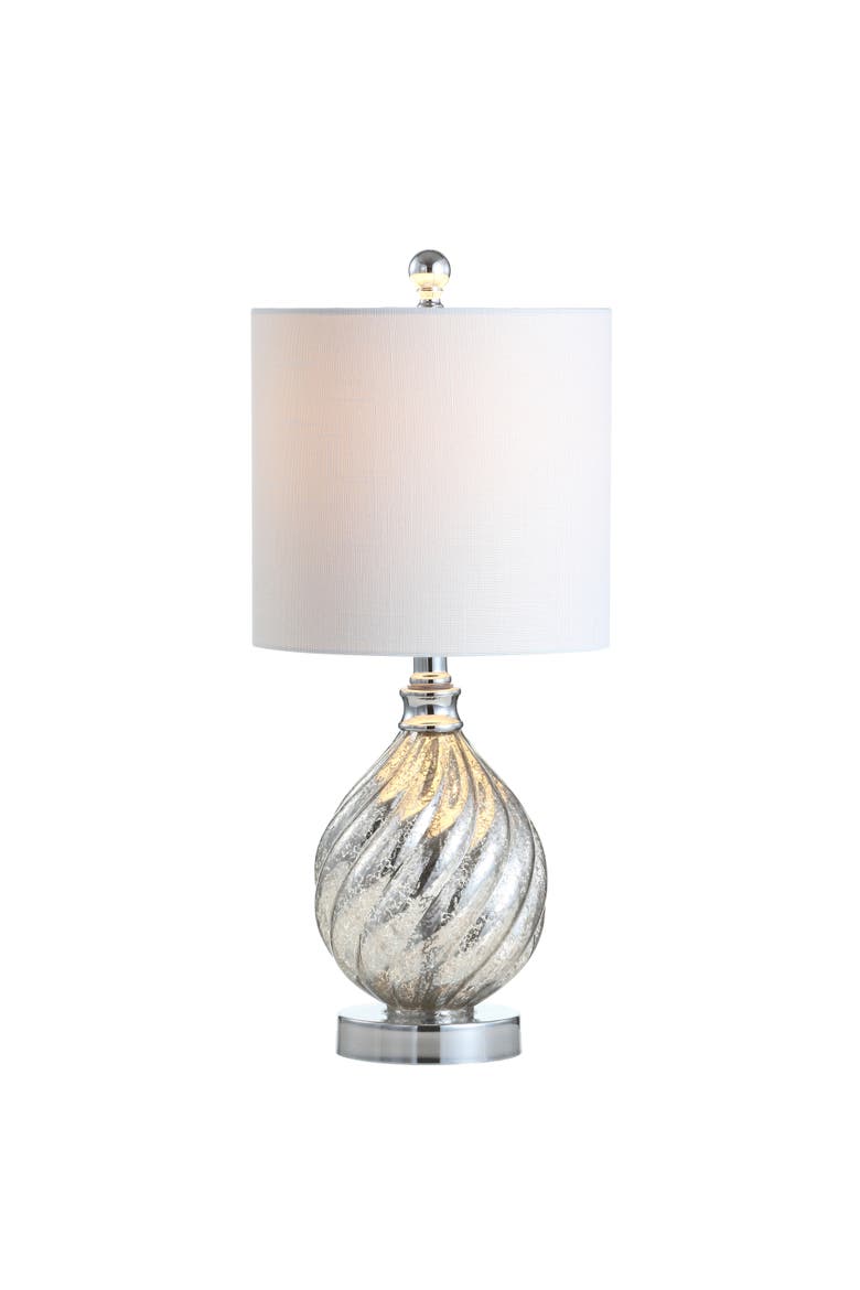 Lawrence Glass/Metal LED Table Lamp, Main, color, Mercury Silver