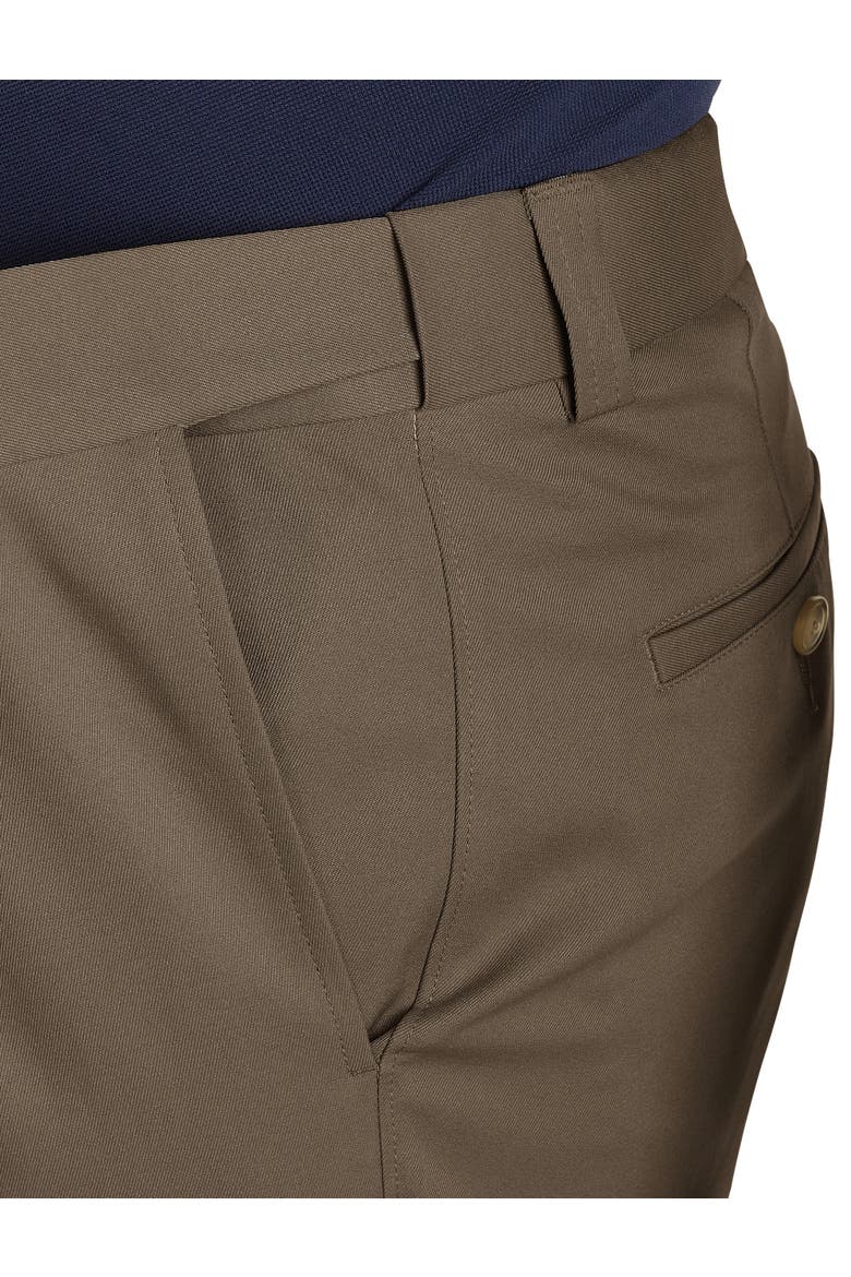 Waist-Relaxer Pleated Microfiber Pants, Alternate, color, DARK TAUPE
