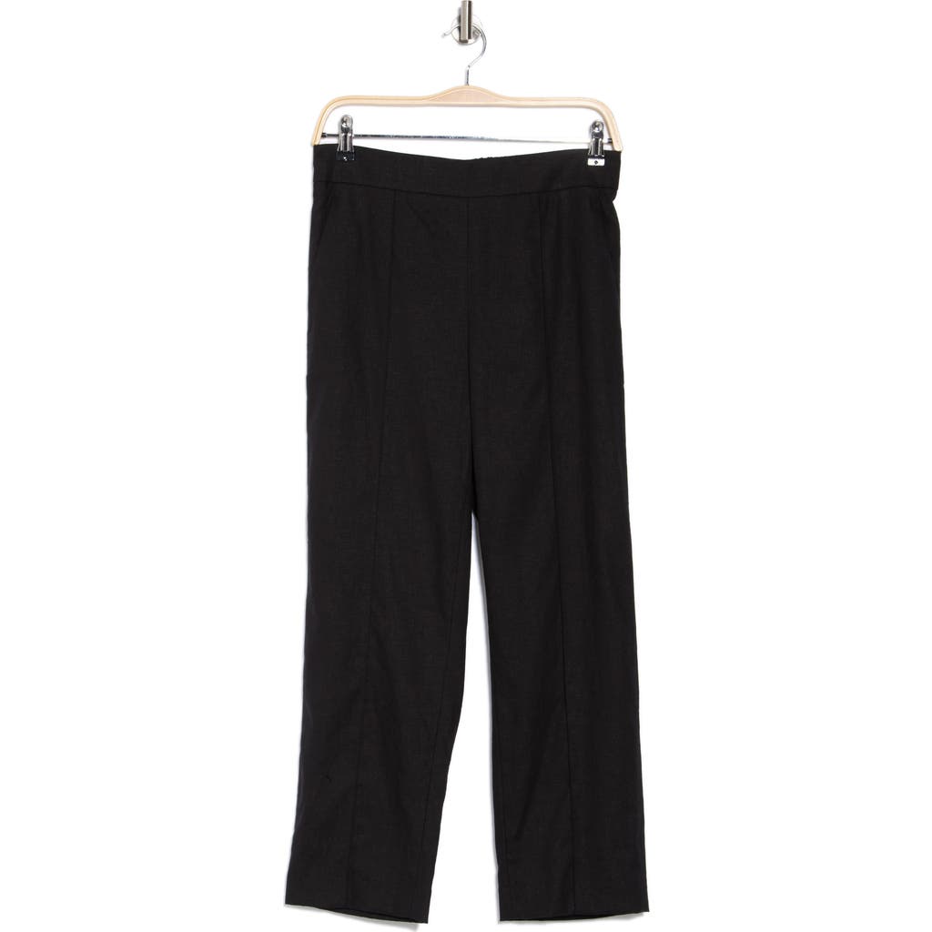 Shop Vince Mid Rise Tapered Pull-on Pants In Soft Black