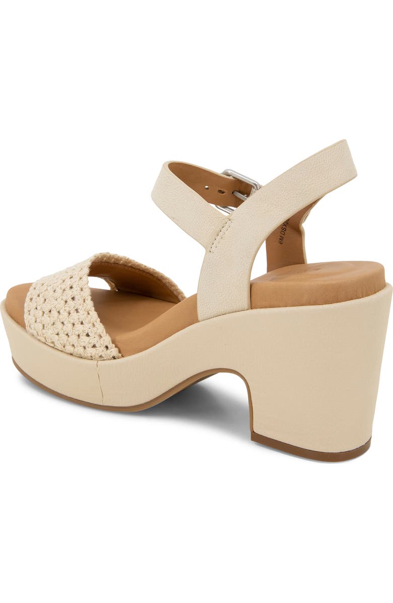Gentle Souls Delilah Ankle Strap Platform Sandal, Alternate, color, Cream Fabric