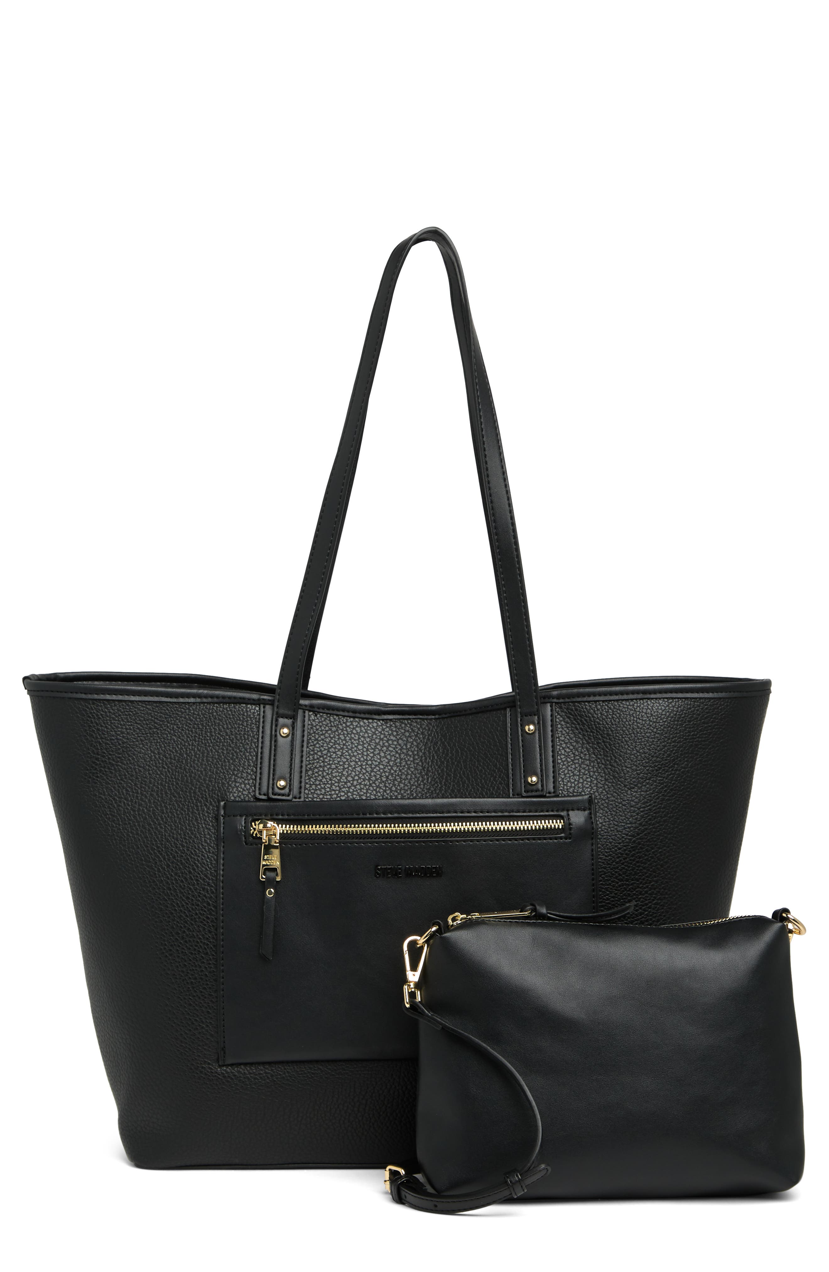 Steve Madden Brosey Tote Bag with Convertible Pouch, Main, color, 