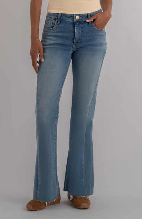 Kelly Raw Hem High Waist Kick Flare Jeans