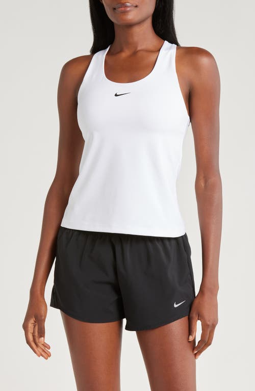Nike Dri-fit Swoosh Bra Racerback Tank In White