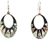 MADISON BEVERLY HILLS Vintage 1970s Abalone Inlay Dangle Earrings