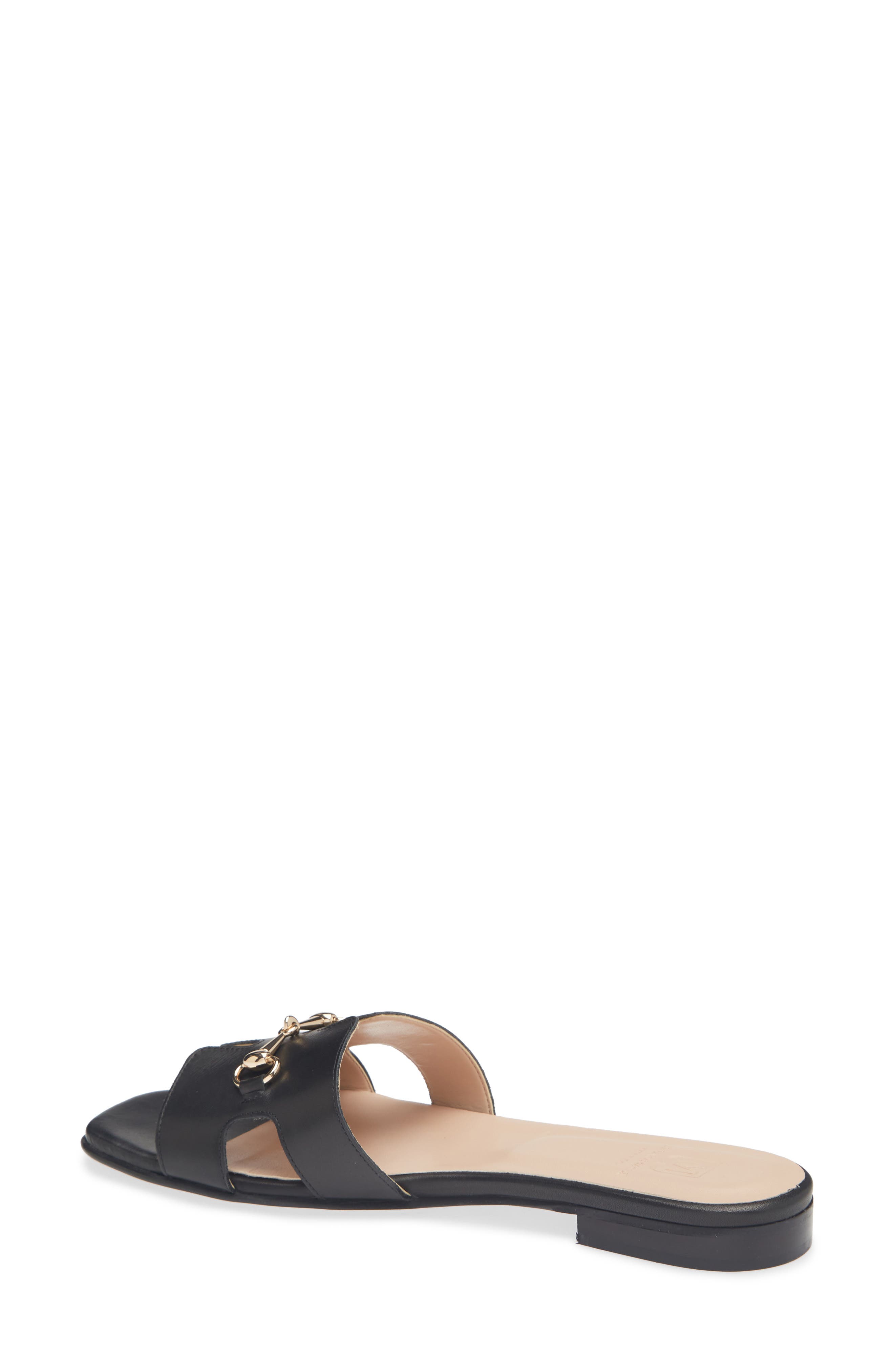 Bruno Magli Bit Slide Sandal, Alternate, color, Black Nappa
