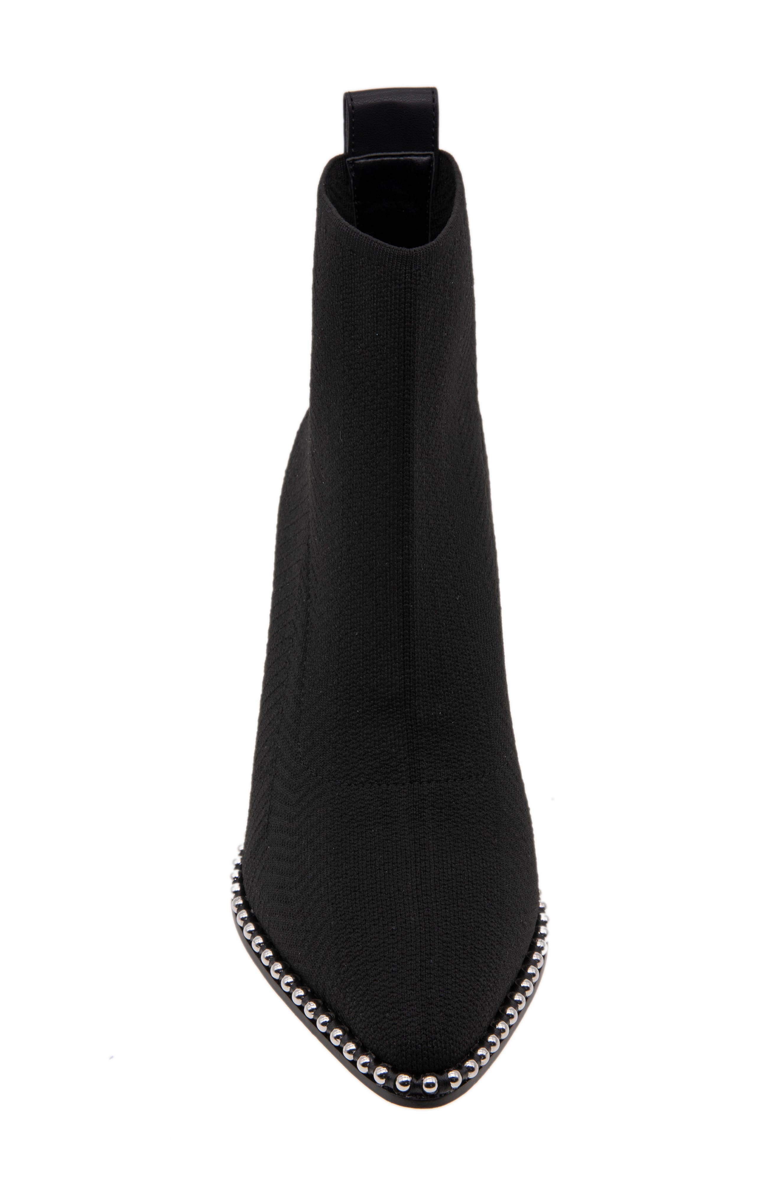 Beya Pointed Toe Bootie, Alternate, color, BLACK FLYKNIT FABRIC
