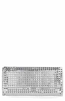 Jessica McClintock Helena Pyramid Mesh Flap Clutch