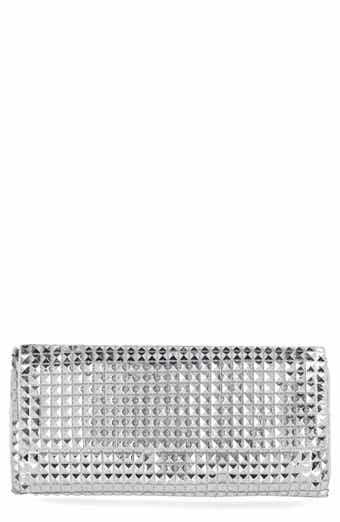 Jessica McClintock Helena Pyramid Mesh Flap Clutch