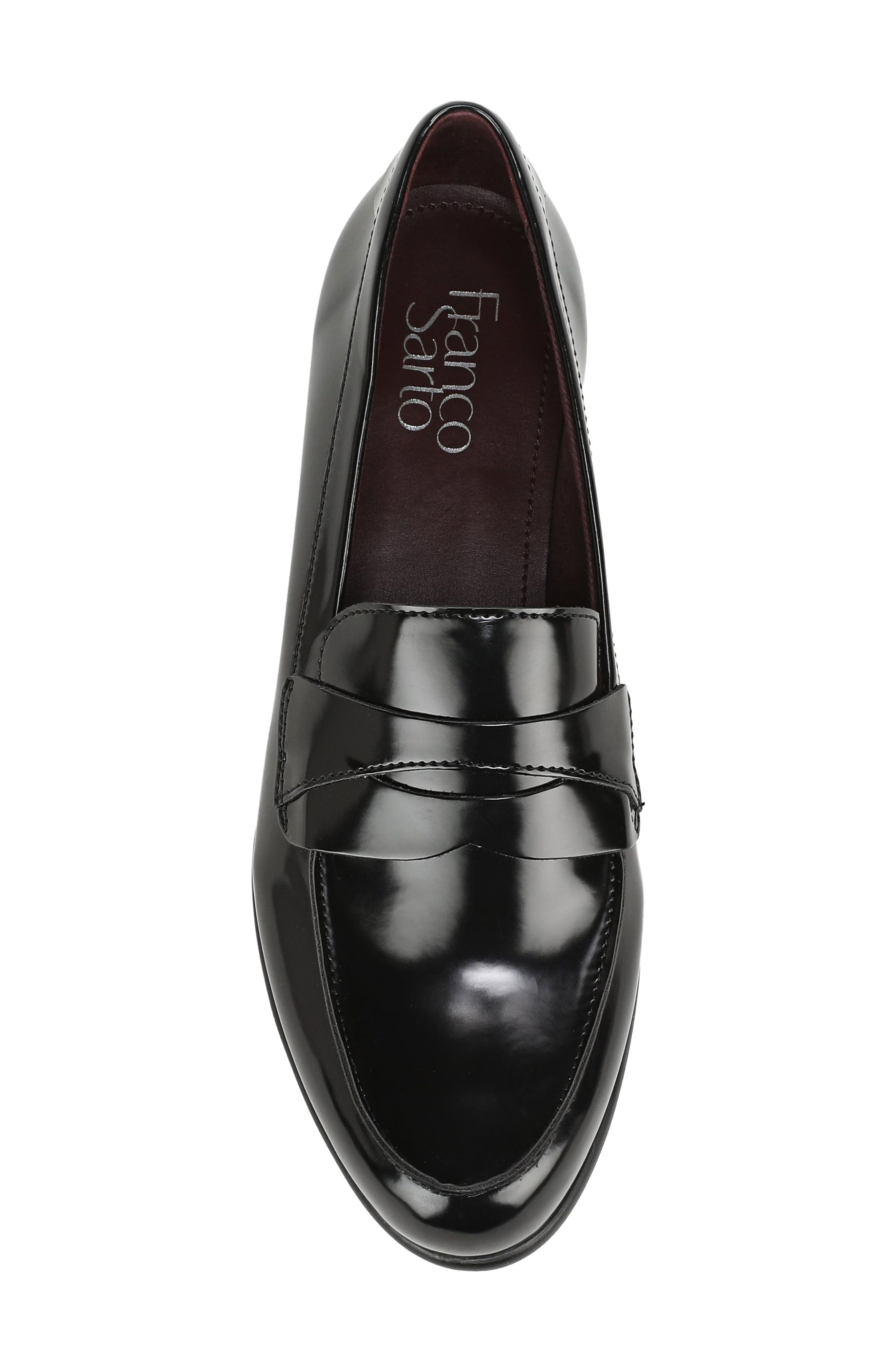 Maven Faux Leather Loafer, Alternate, color, BLACK