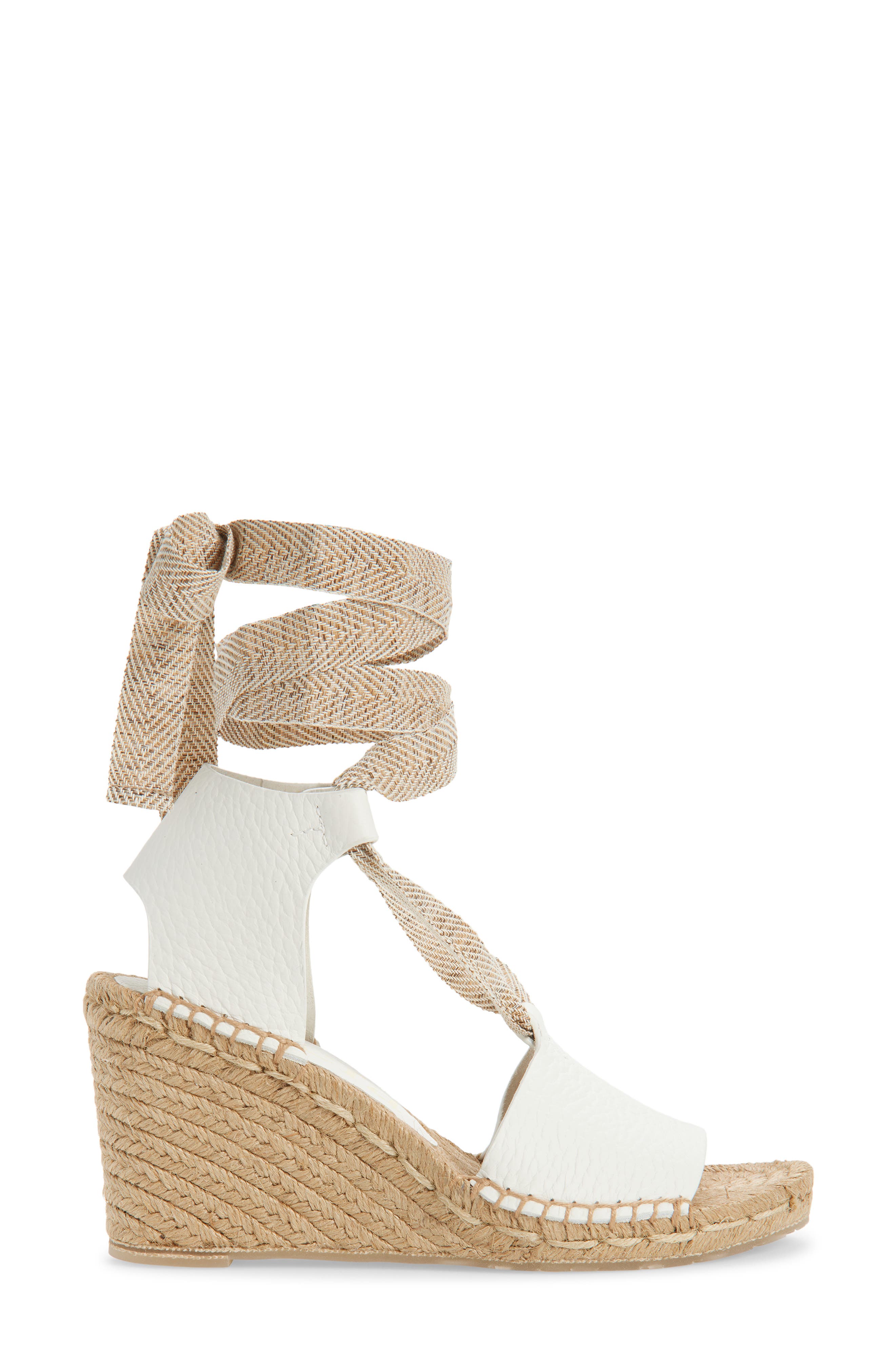 Pedro Garcia Orsel Ankle Wrap Espadrille Sandal, Alternate, color, White Cervo