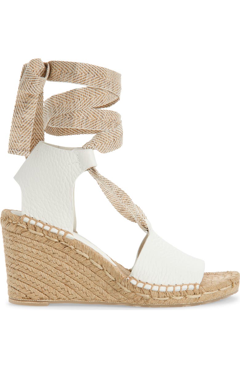 Pedro Garcia Orsel Ankle Wrap Espadrille Sandal, Alternate, color, White Cervo