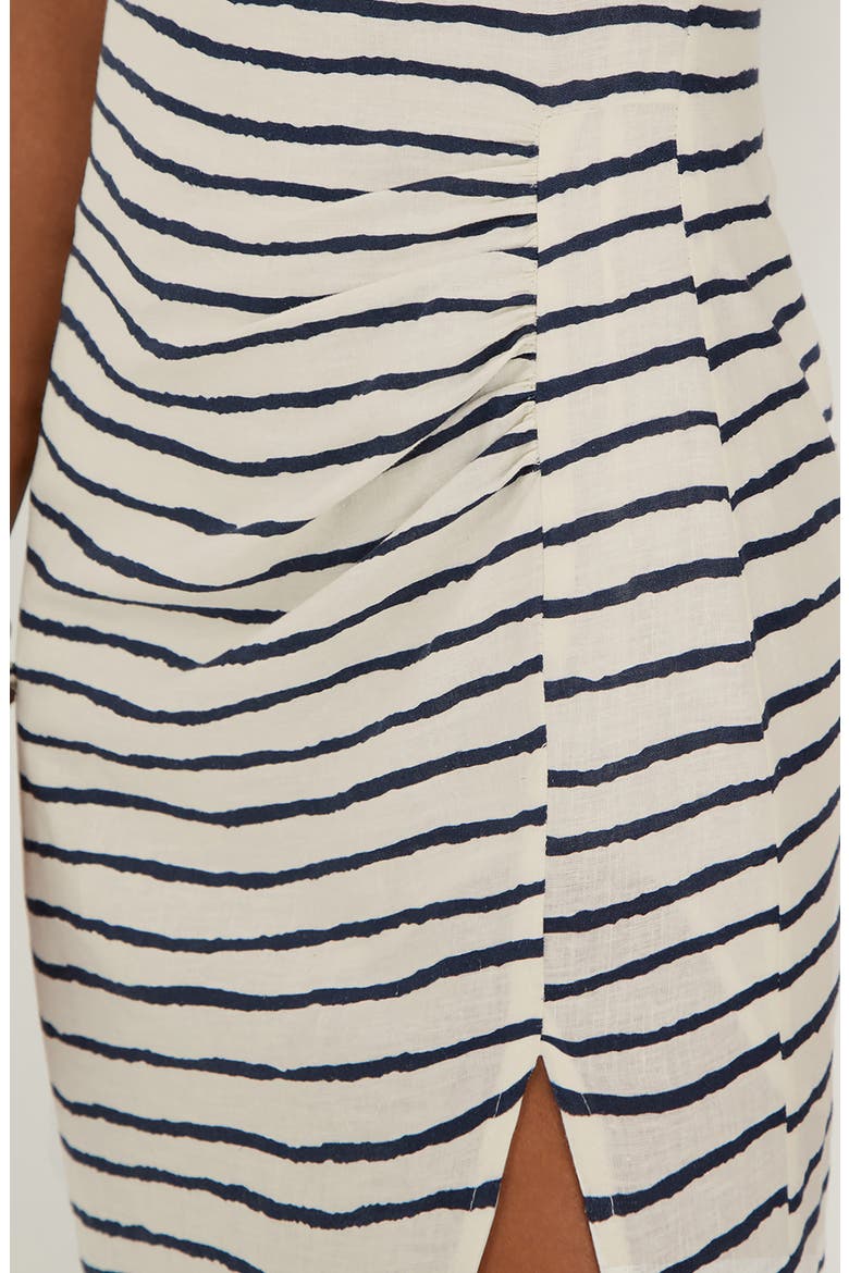 Symphonie Strapless Linen Blend Cover-Up Dress, Alternate, color, MULTI