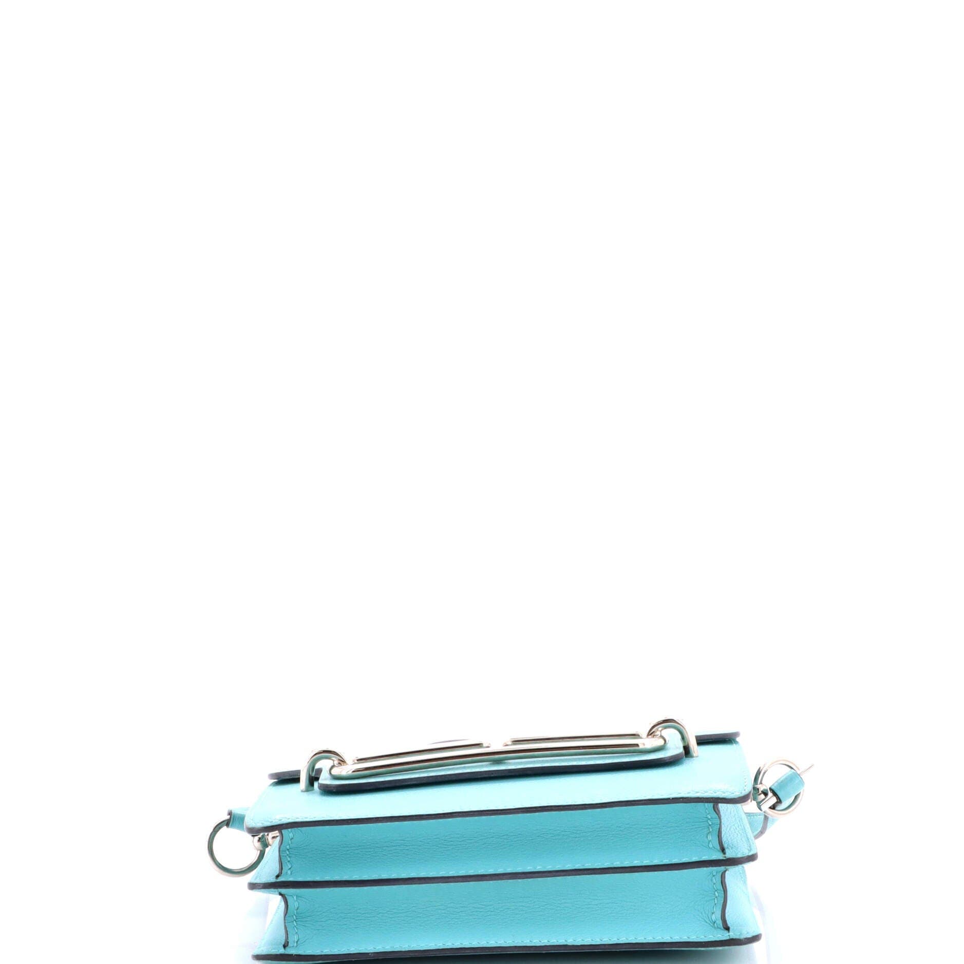 Pre-Owned Hermes Roulis Bag Evercolor 18, Alternate, color, Bleu Atoll