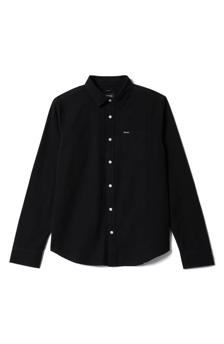 Brixton Charter Cotton Button-Up Shirt, Alternate, color, Black
