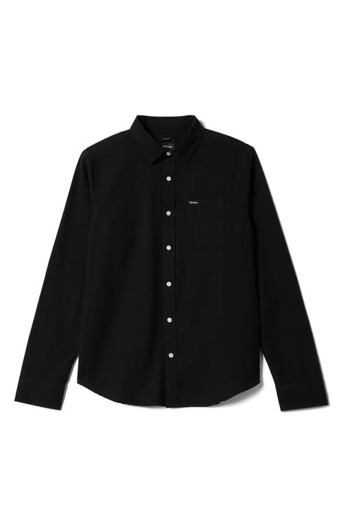 Brixton Charter Cotton Button-up Shirt In Black