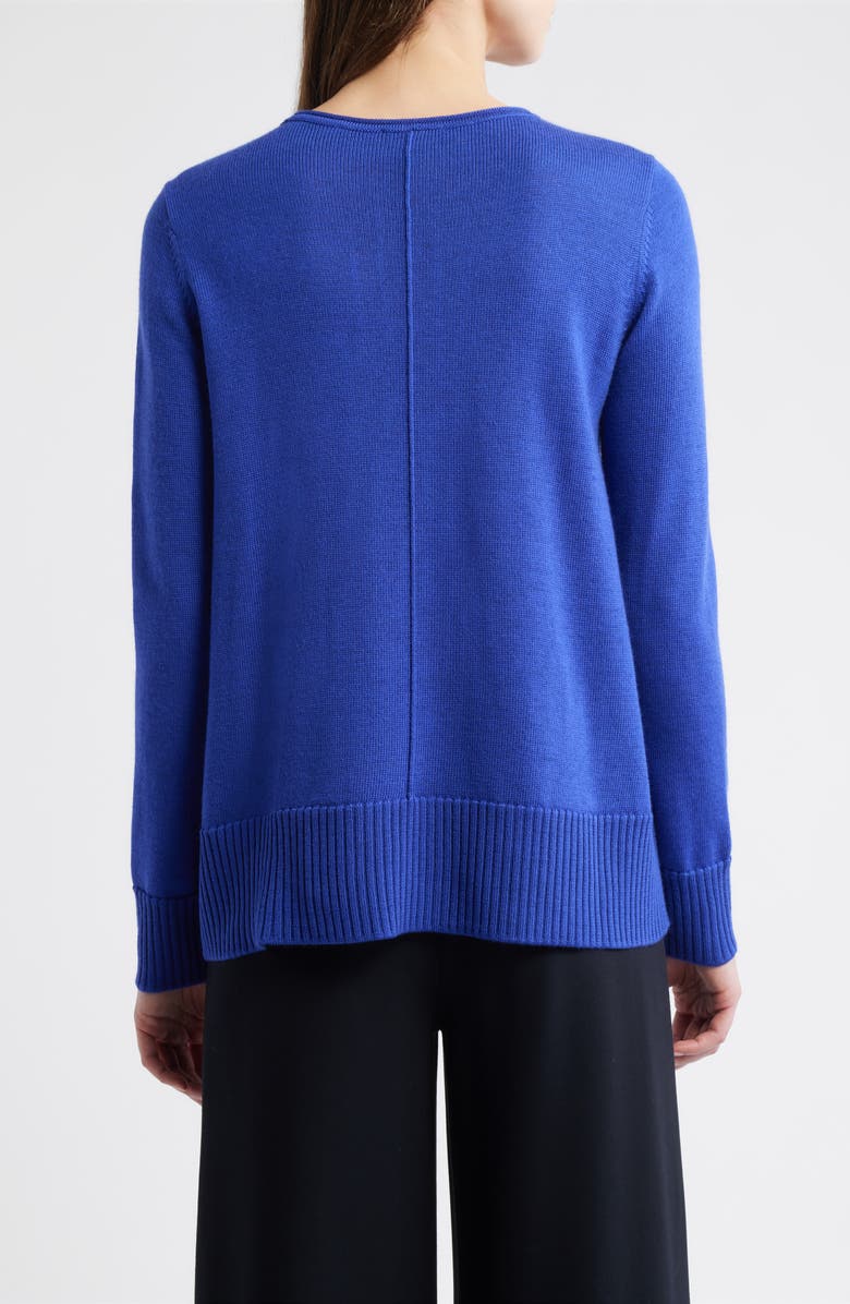 Eileen Fisher Crewneck Wool Sweater, Alternate, color, Royal