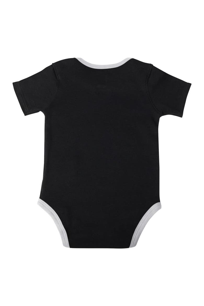 Infant Black/White/Gray Brooklyn Nets Bank Shot Bodysuit, Hoodie T-Shirt & Shorts Set, Alternate, color, Black