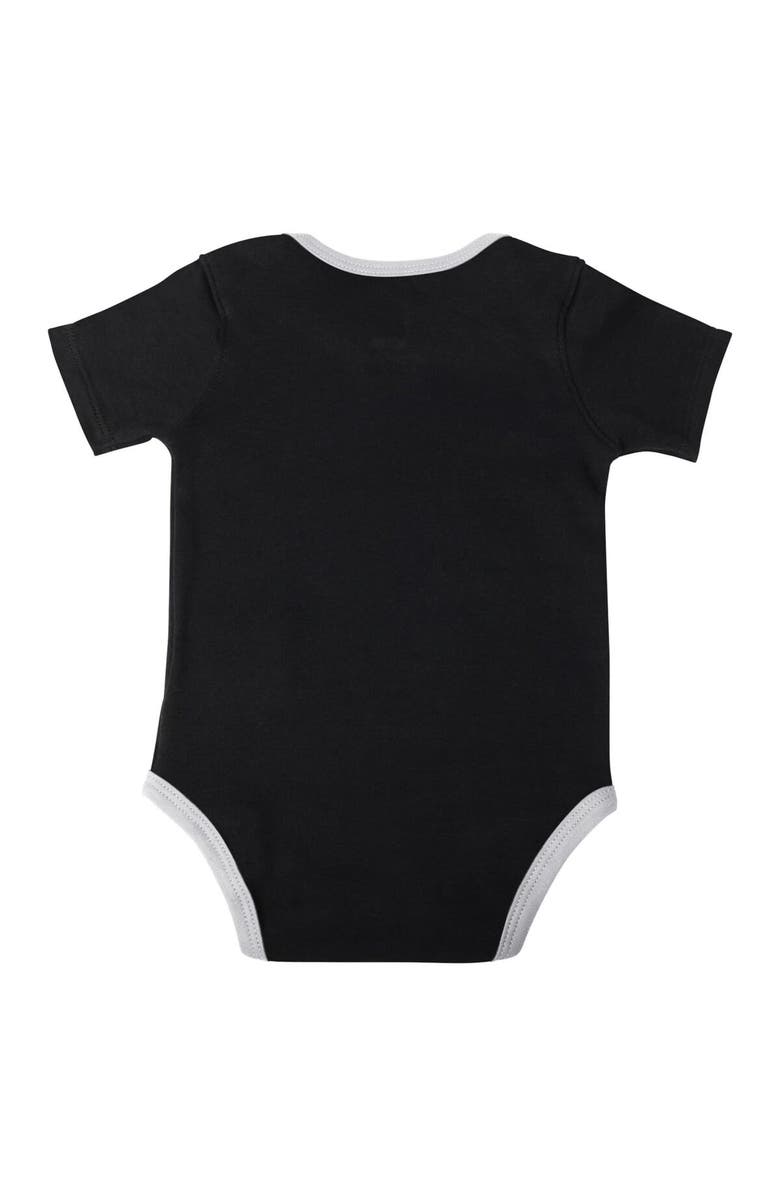 Outerstuff Infant Black/White/Gray Brooklyn Nets Bank Shot Bodysuit, Hoodie T-Shirt & Shorts Set, Alternate, color, Black