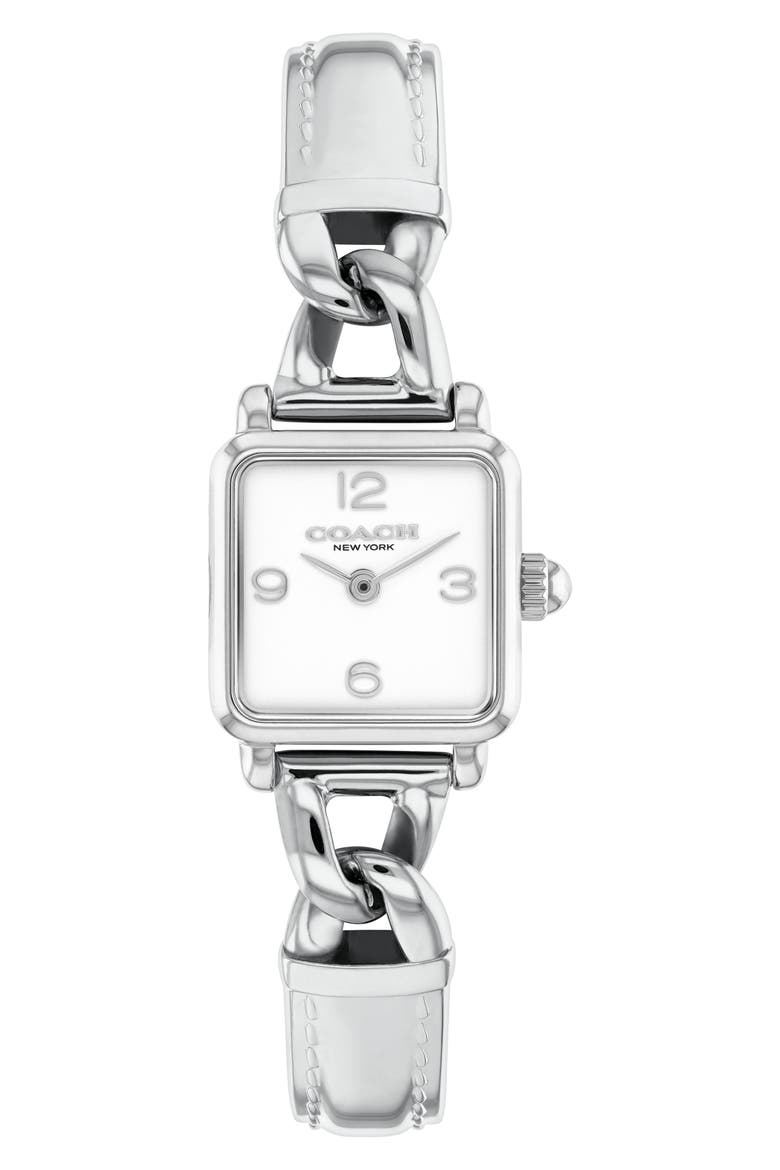 Cass Bracelet Watch, 18mm, Main, color, SILVER/ WHITE