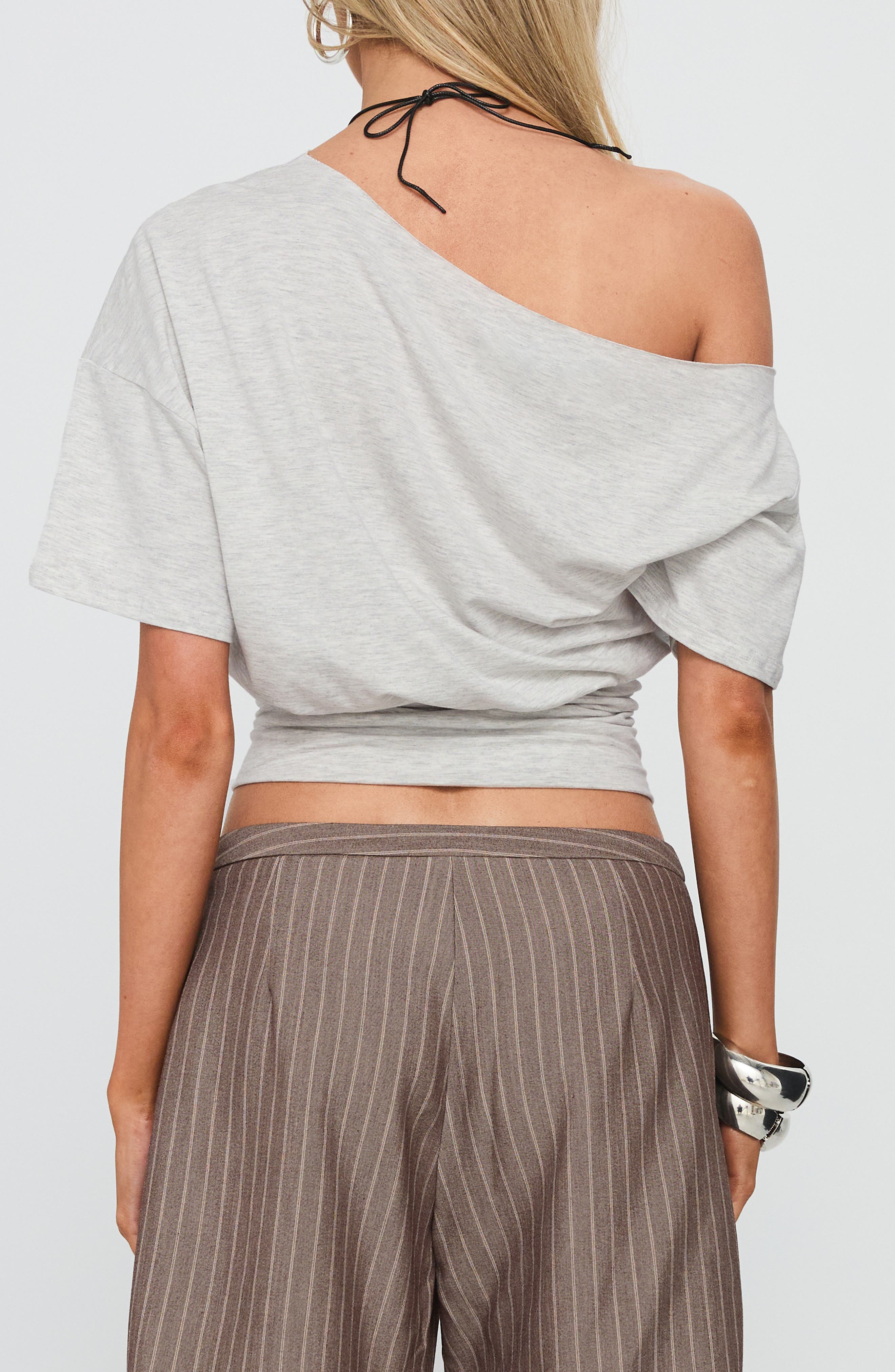 Ashlinn Off the Shoulder Drapey Crop Top - image 2