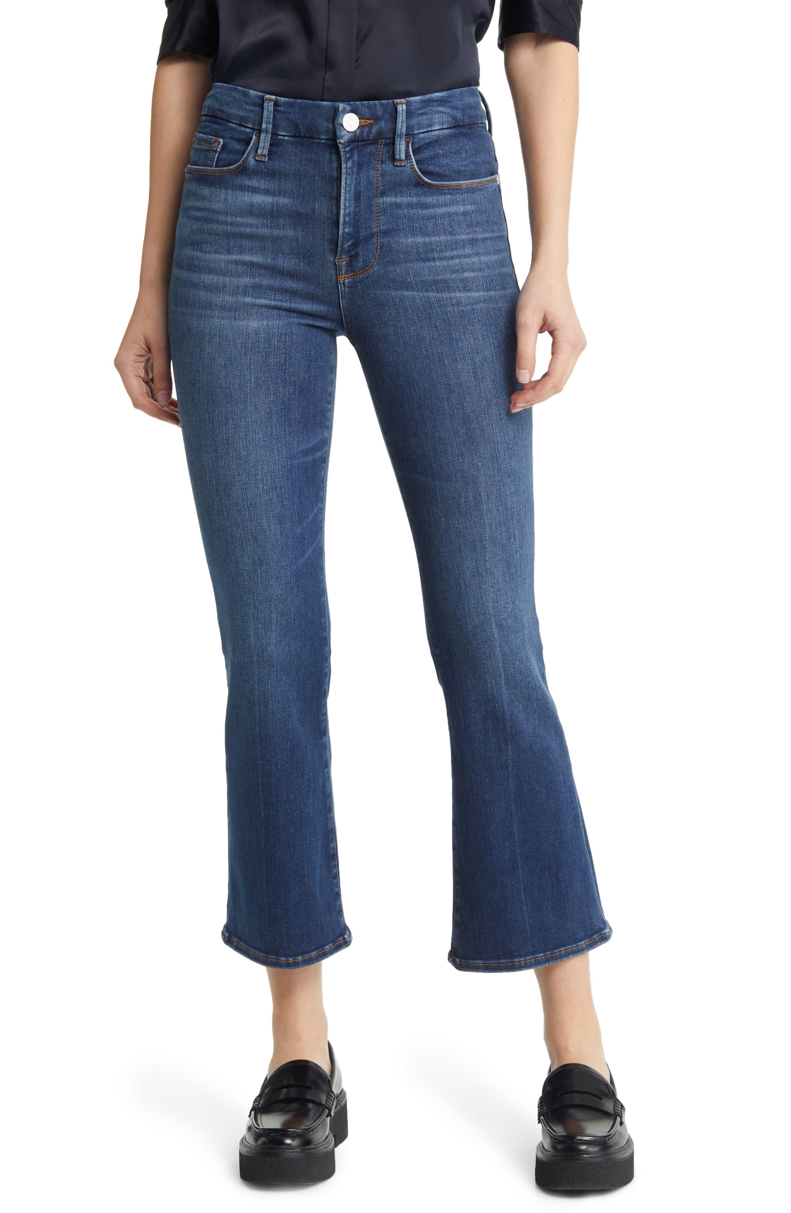 Le One Crop Mini Bootcut Organic Cotton Blend Jeans