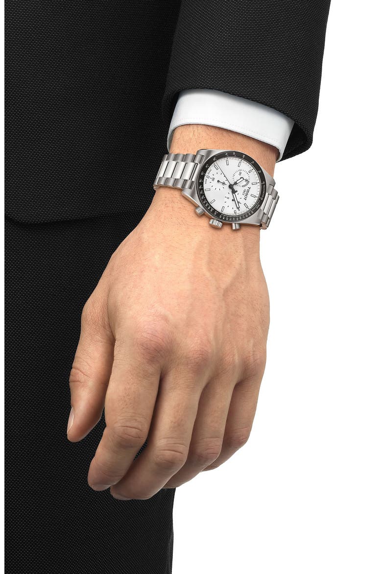 PRS 516 Chronograph Bracelet Watch, 40mm, Alternate, color, WHITE