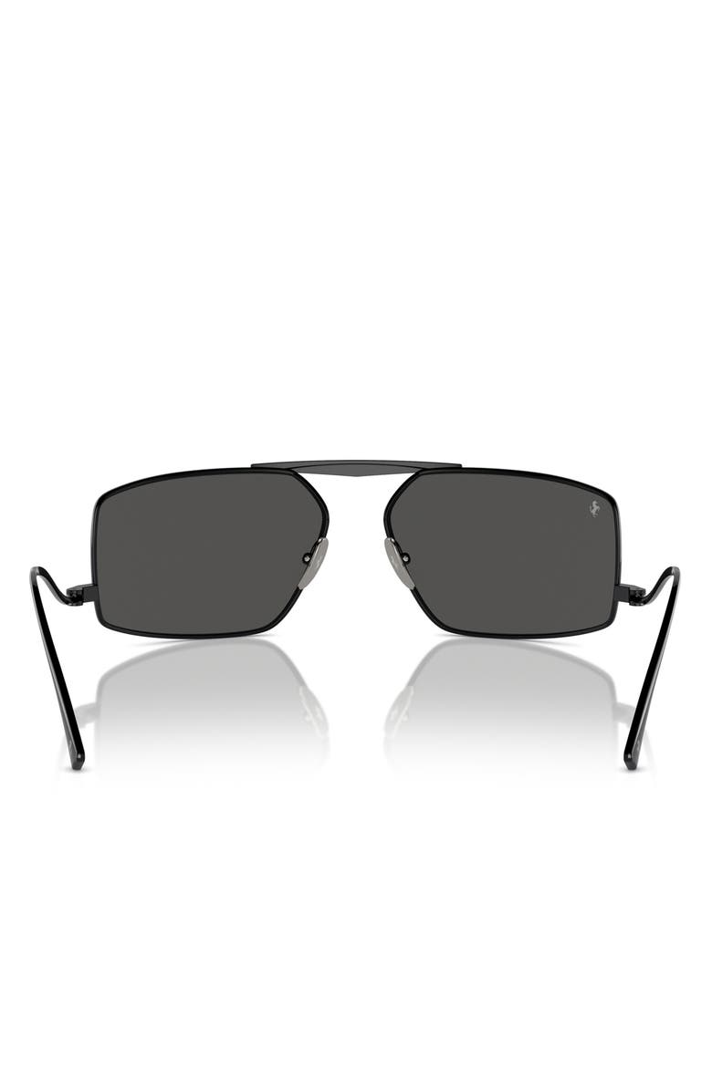 Scuderia Ferrari 64mm Oversize Rectangular Sunglasses, Alternate, color, Black / Grey