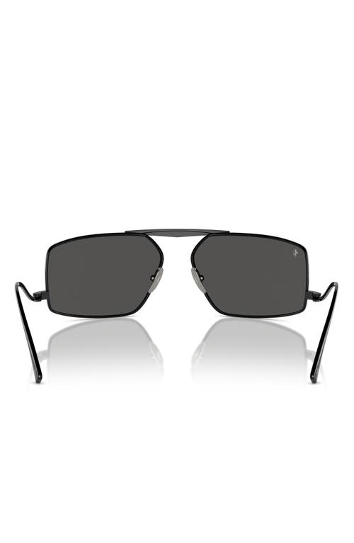 Scuderia Ferrari 64mm Oversize Rectangular Sunglasses In Black