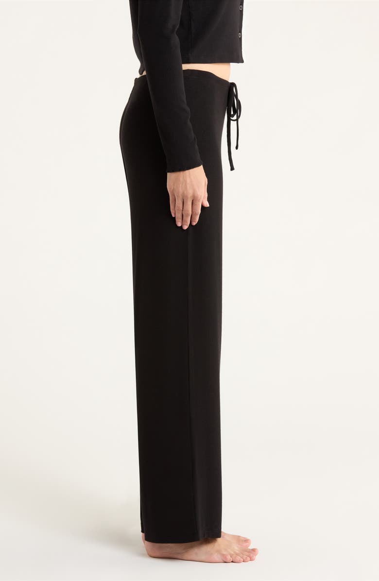 Open Edit Daydream Rib Loung Pants, Alternate, color, Black