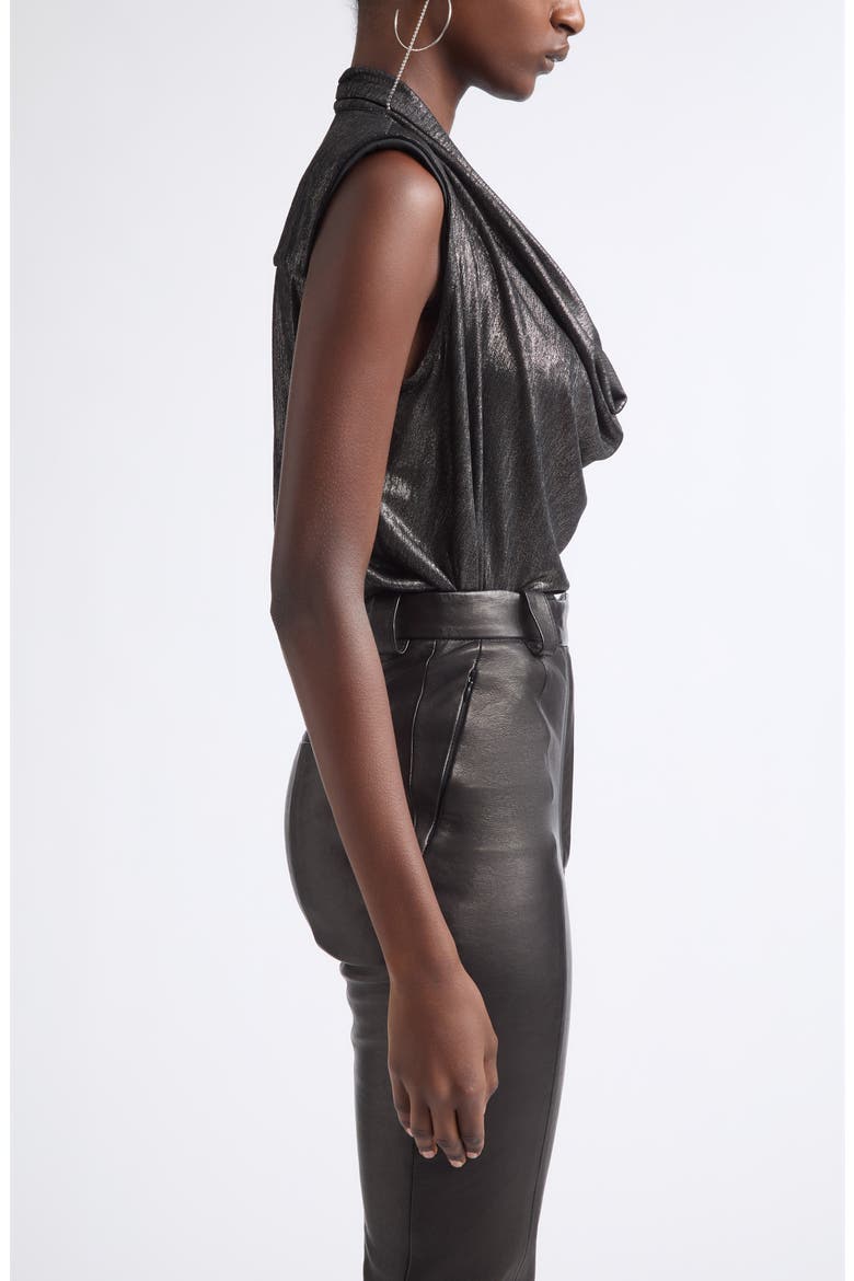 Camila Cowl Neck Sleeveless Top, Alternate, color, GUNMETAL