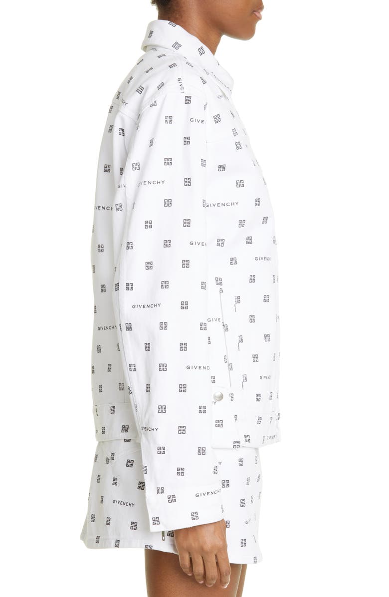 Givenchy Disney x Givenchy Laser Logo Zip Denim Jacket, Alternate, color, 