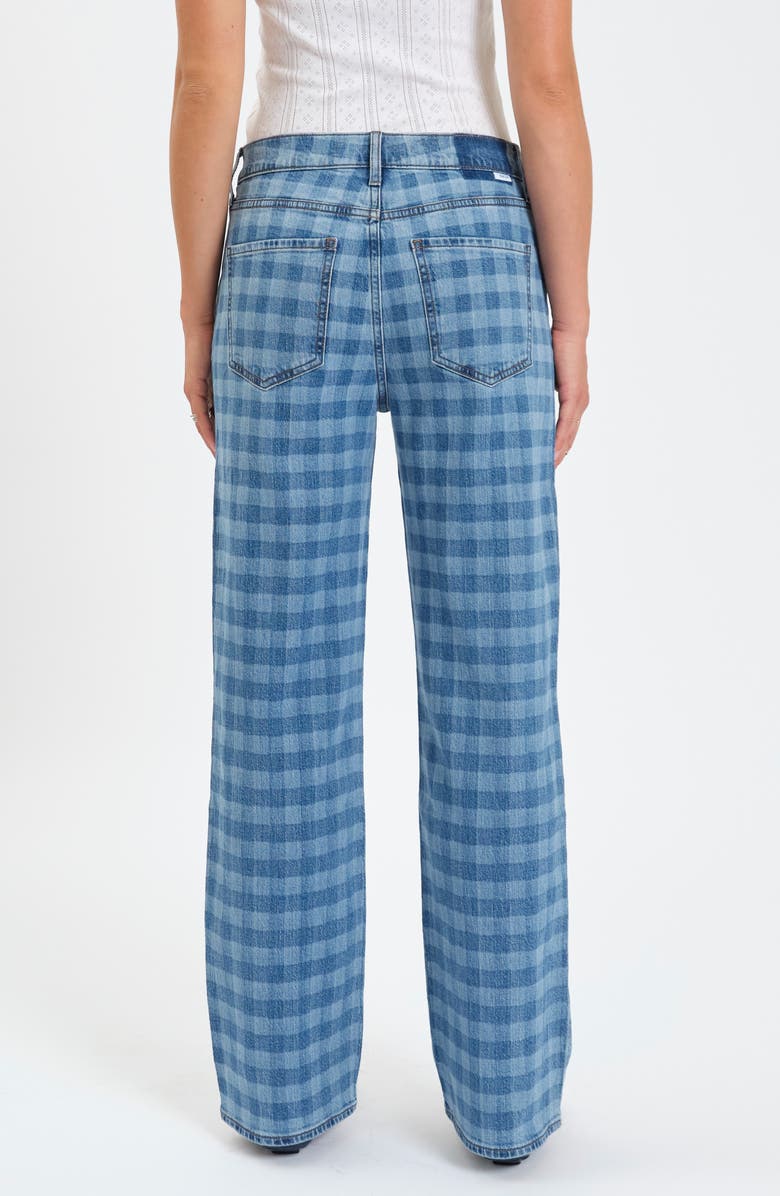 DAZE 1999 Ripped High Waist Straight Leg Jeans, Alternate, color, Denim Check