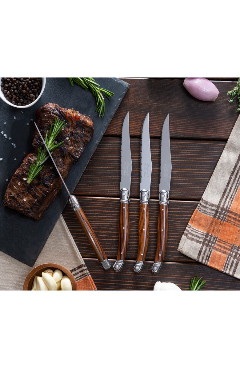 FRENCH HOME Laguiole Steak Knife - Set of 4, Alternate, color, Dark Brown