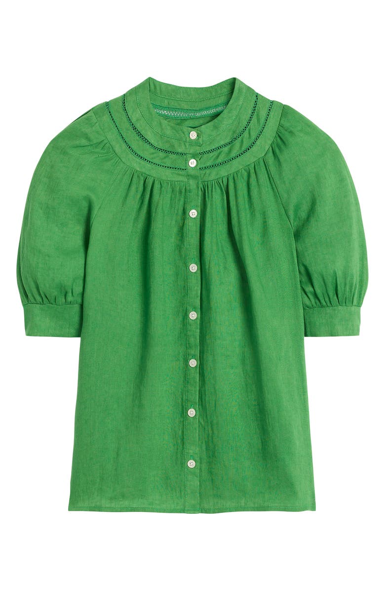 Boden Stitched Yoke Linen Top, Alternate, color, 