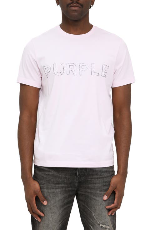 Tシャツ・カットソー PURPLE BRAND Men T Shirts P117HFGT125IVORY Yellow metro-fusion-purple-brand-