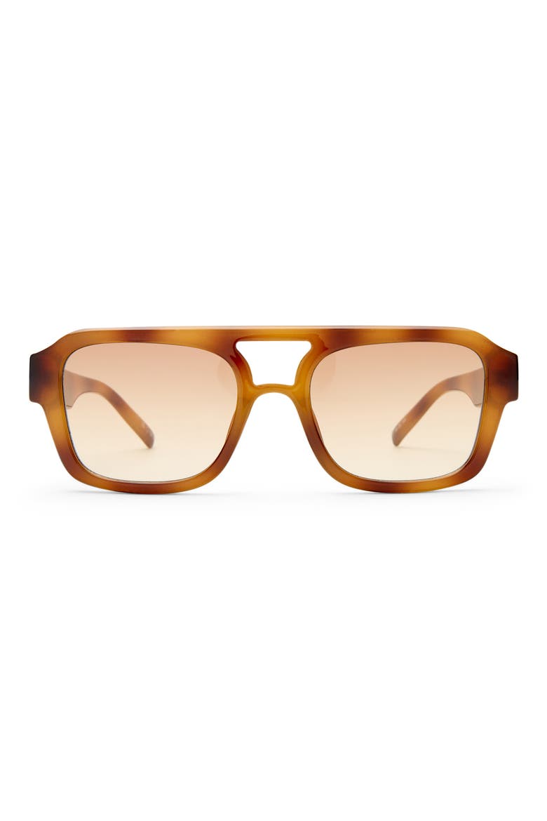 Subzero 54mm Aviator Sunglasses, Main, color, VINTAGE TORT / BROWN GRAD