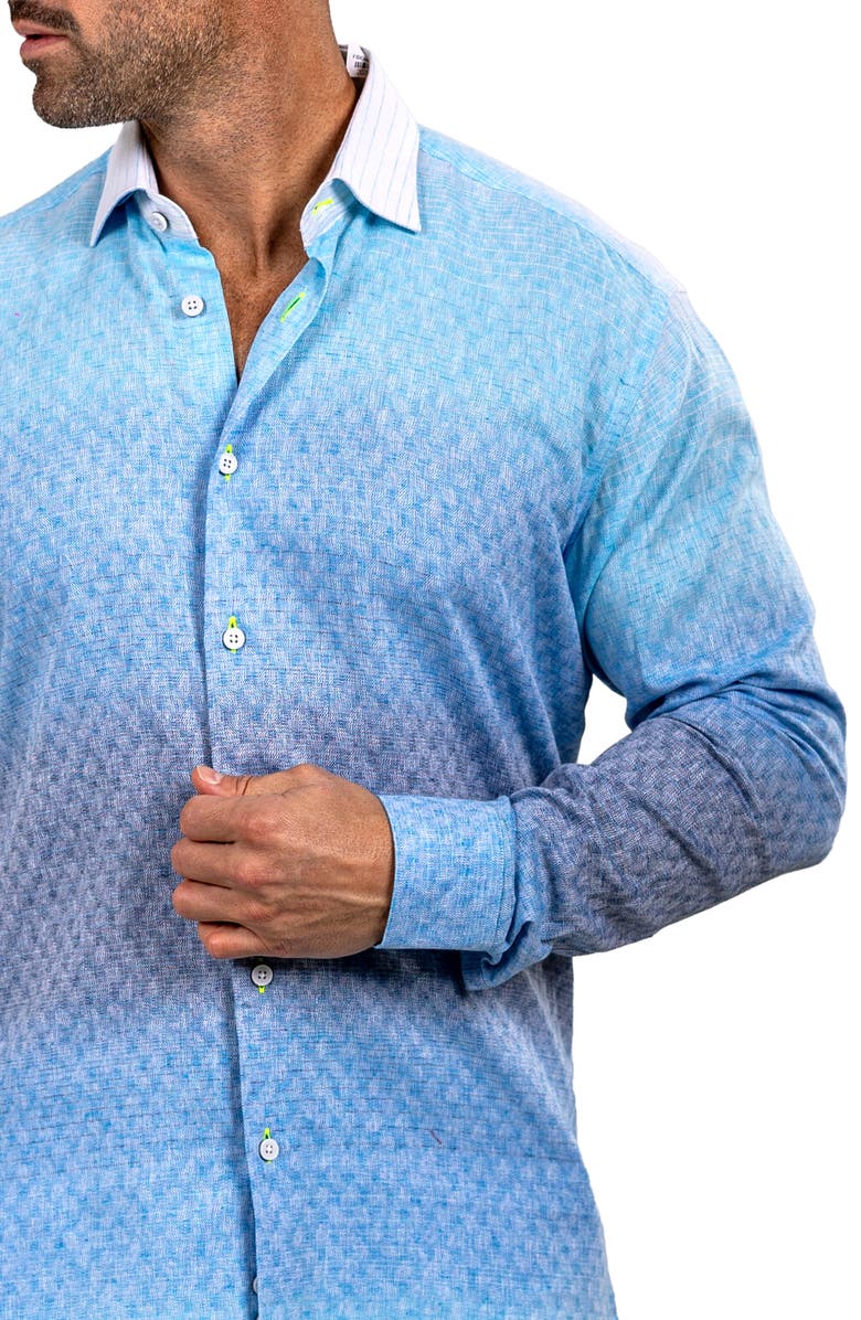 Maceoo Fibonacci Marthy Contemporary Fit Button-Up Shirt, Alternate, color, Blue