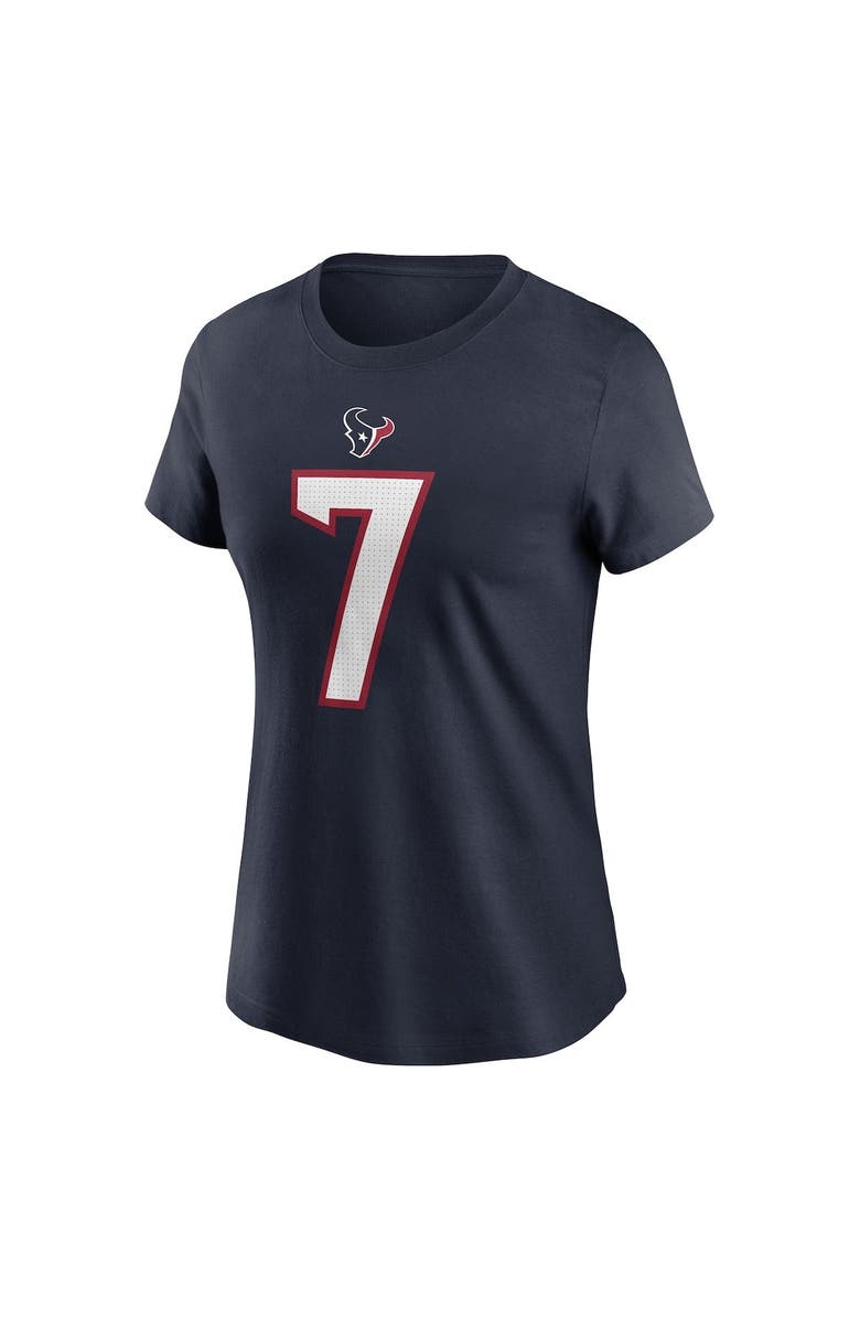 Nike Women's Nike CJ Stroud Navy Houston Texans 2023 NFL Draft First Round Pick Player Name & Number T-Shirt, Alternate, color, 