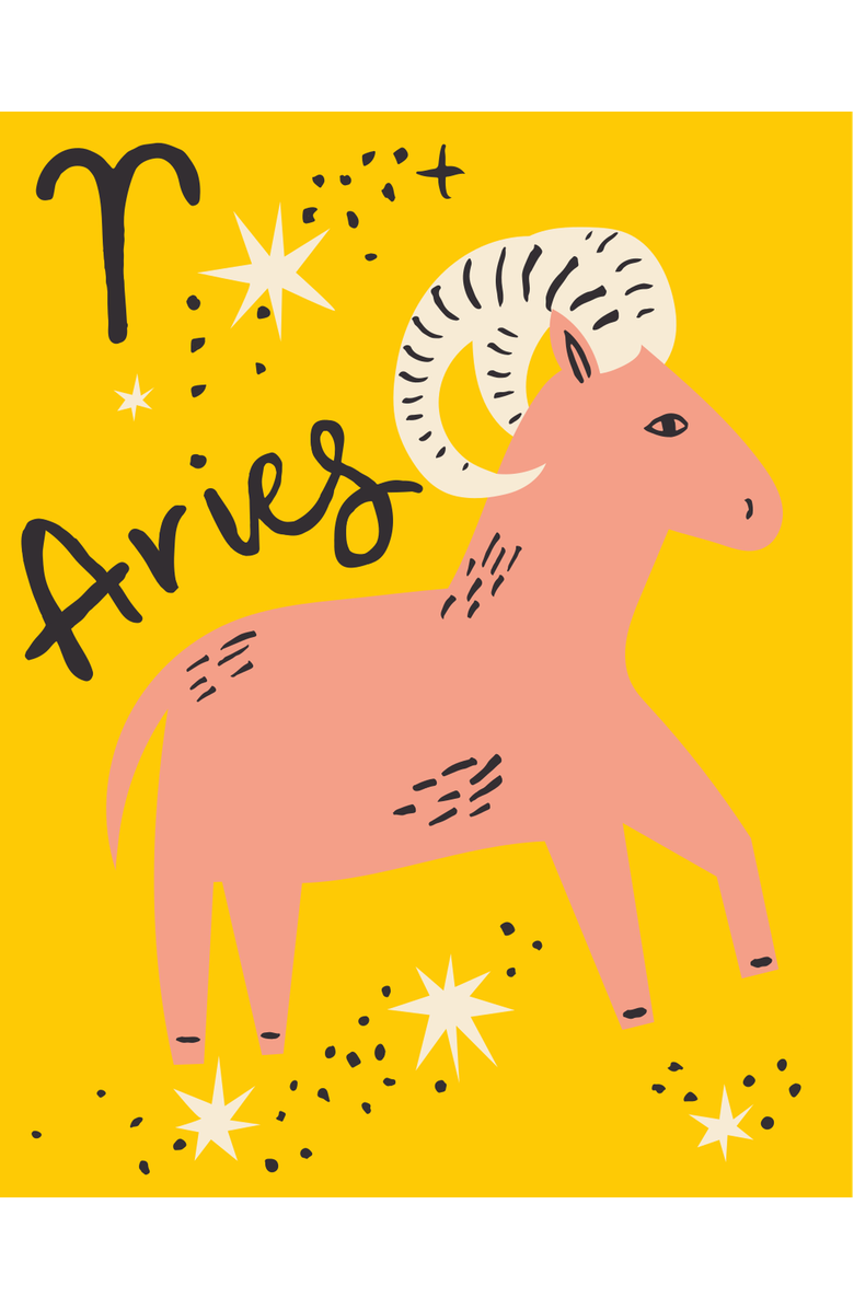 Pink Picasso Kits Special Edition Zodiac Aries Paint by Numbers Kit, Alternate, color, Yellow / Peach