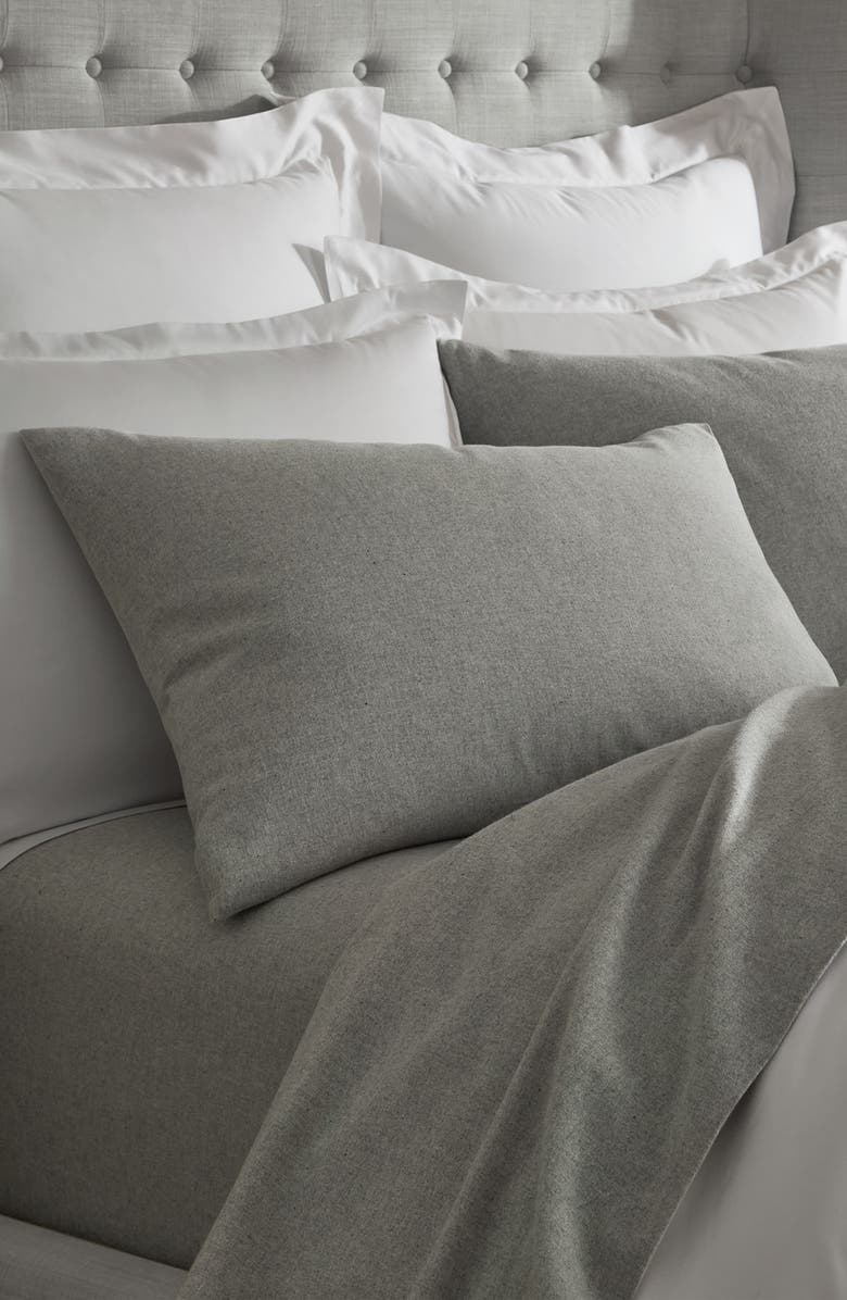 Boll & Branch Heathered Organic Cotton Flannel Bedding, Alternate, color, 