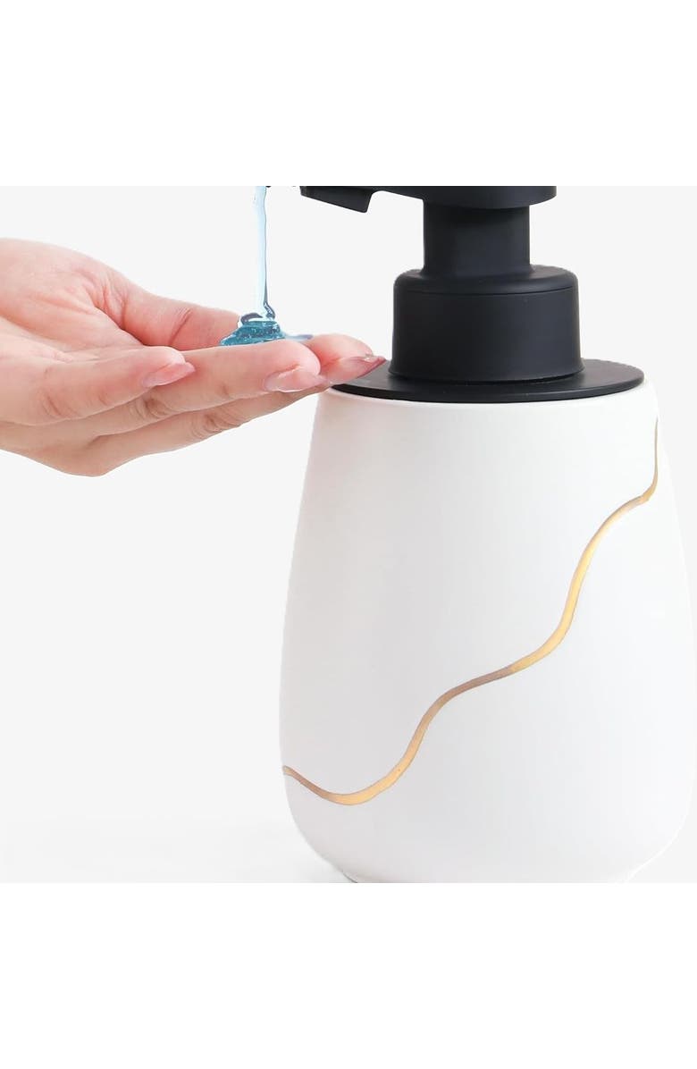 Bosilunlife Nordic Garden Automatic Liquid Soap Dispenser, Main, color, White