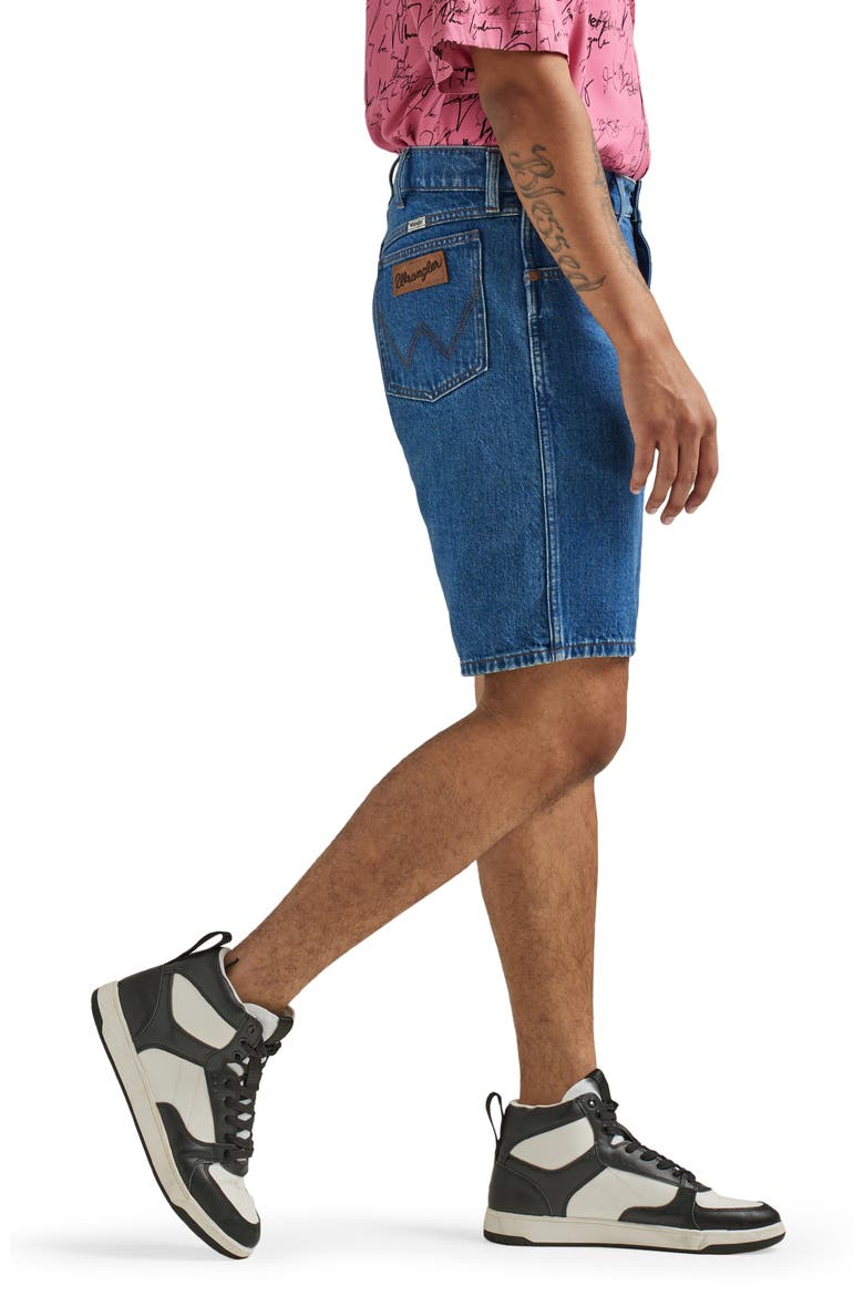Relaxed Fit Denim Jorts, Alternate, color, COWBOY MID WASH