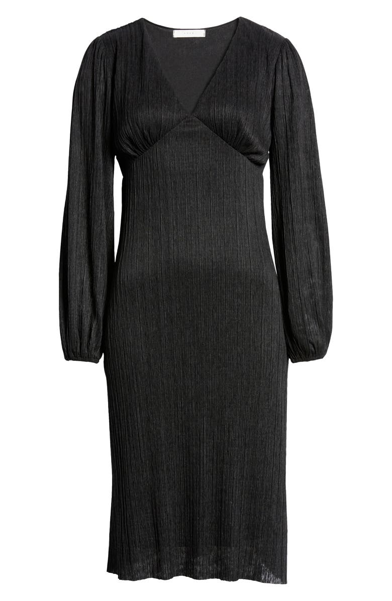 All in Favor Plissé Empire Waist Midi Dress, Alternate, color,