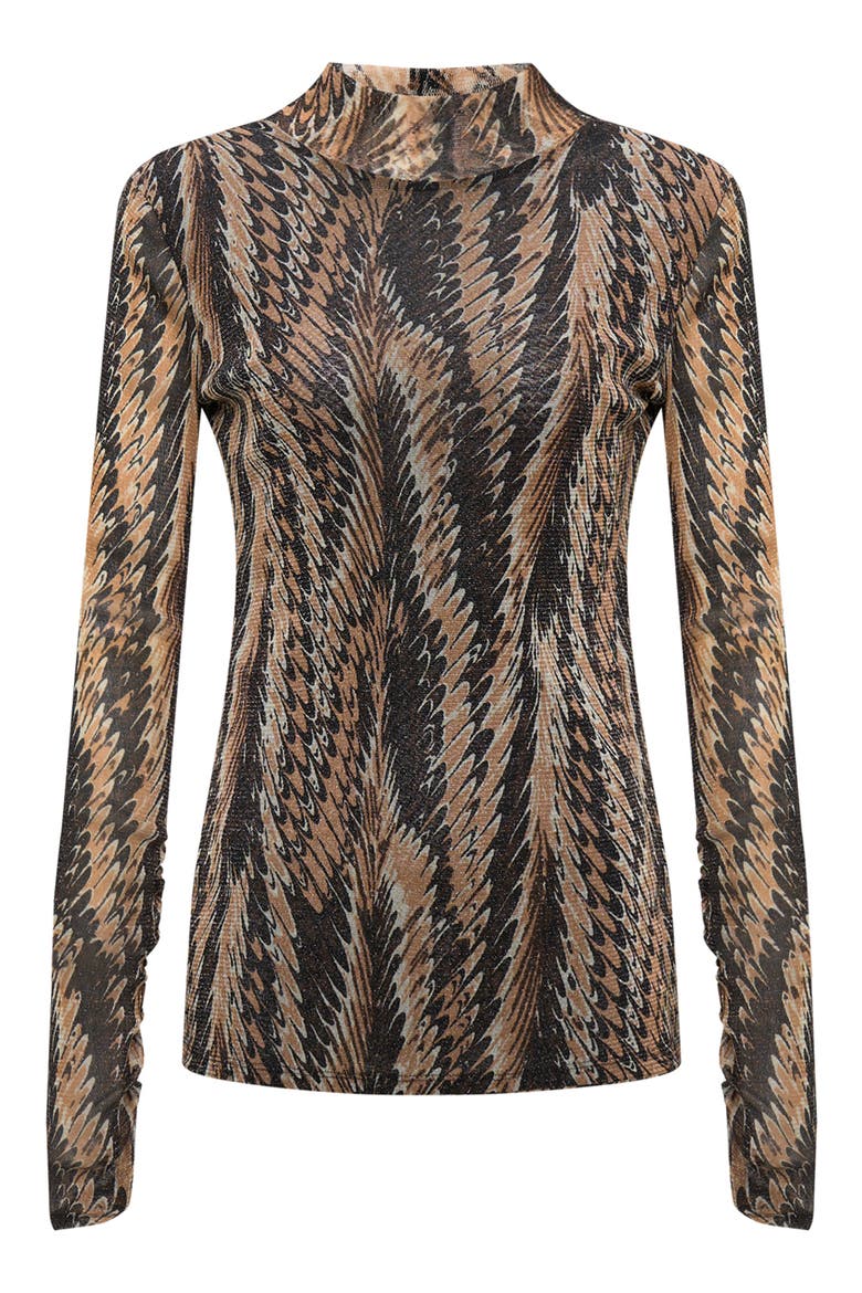 Remy Double Layer Top, Alternate, color, FEATHER BOA MED